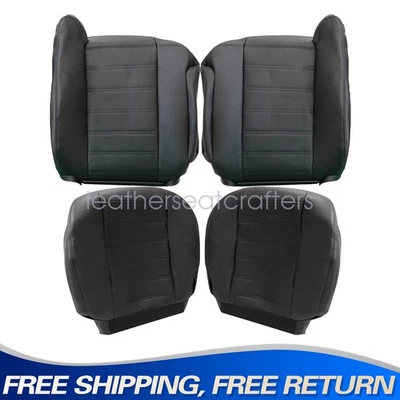 Fits 2003 2004 2005 2006 2007 Hummer H2 SUV SUT Leather Seat Cover Black Foto 1 de 4