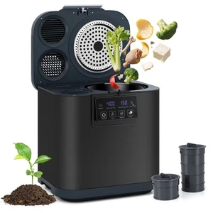 COSTWAY 4L Electric Composter Smart Waste Dispenser Countertop Compost Black - Picture 1 of 2