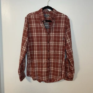 Eddie Bauer Tideline Hemd Herren Gr. M braun kariert Classic Fit Button Down Neu mit Etikett - Bild 1 von 9