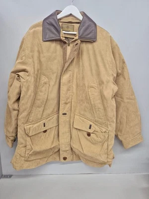 Men's Rainforest Beige Size L Full-Zip Leather Collar Winter Jacket - Image 1 of 4