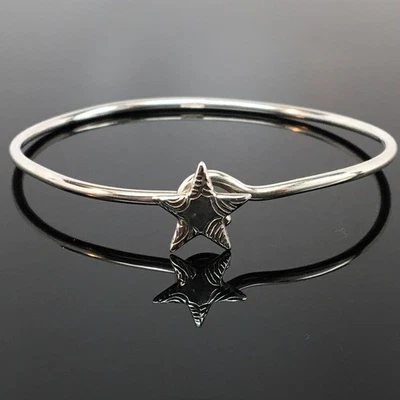 Brazalete ESTRELLA Plata Esterlina Dije Pulsera APILANTE Joyería de Verano GANCHO Grabado Foto 1 de 2