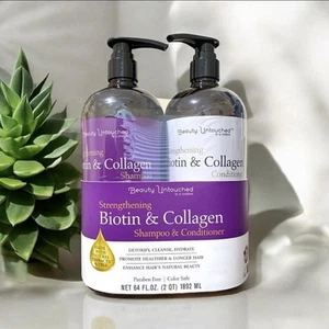 SJ CREATIONS BEAUTY UNTOUCHED BIOTIN COLLAGEN STRENGTHENING SHAMPOO CONDITIONER - Picture 1 of 3