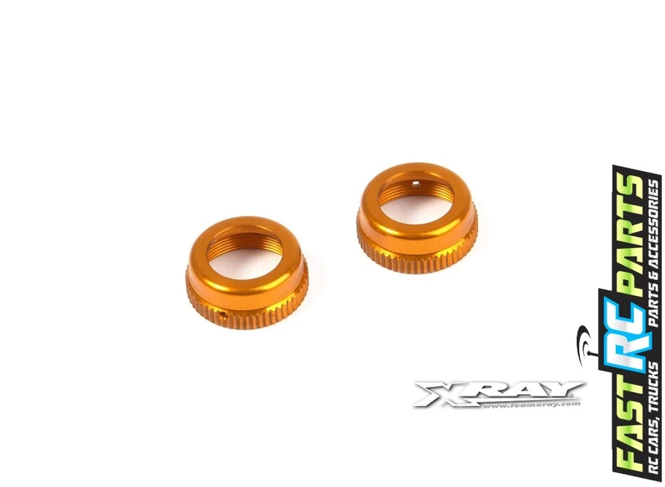 XRA308353-O T4 Alu Shock Cap Nut with Vent Hole - Orange (2) Xray - Image 1 of 1