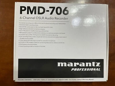 Registratore audio professionale Marantz PMD-706 (Nuovo) - Immagine 1 di 4