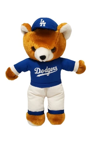 LA Dodgers Stuffed Animal Baseball Uniform Bear Peter Smith/Plush Animals 12" Cover