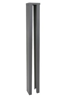 H-shaped Slotted Fence Post Extender cover Graphite Grey up to 4 feet incl cap - Image 1 of 2