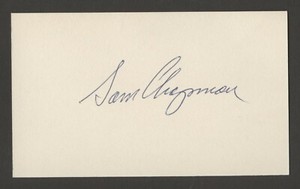 Sam Chapman d.2006 signed autograph auto 3x5 index card Baseball Player 9239