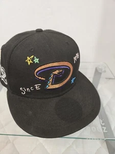 Arizona Diamond Backs New Era 1998 Scribble World Series Black Fitted Hat... - Picture 1 of 15