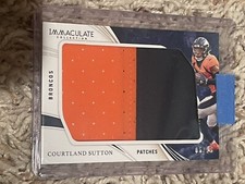 2020 Panini Immaculate Jersey Relic Jumbo Numbers 6/25 Courtland Sutton #IL52