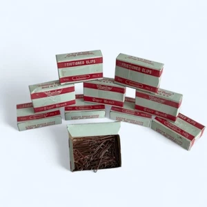 Tiger Brand No 1 Friction Paper Clips Liquor Finish Steel Wire 2.4oz Vintage - Picture 1 of 2