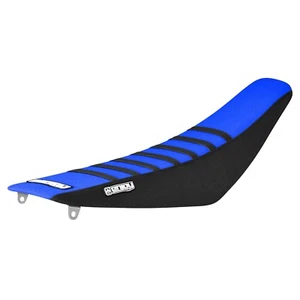 2019-2024 Kawasaki KX KXF 450 seat cover BLACK/ TM BLUE/ BLACK ribs #174 - Picture 1 of 5
