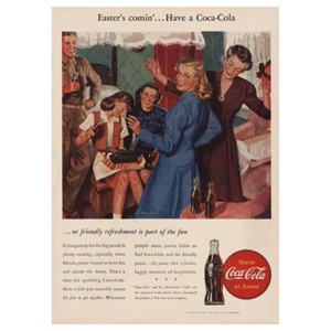 1946 Coca Cola: Easters Comin Vintage Print Ad - Picture 1 of 1
