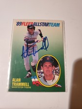 1989 Fleer - All Star Team #11 Alan Trammell ( AUTOGRAPHED  )  EX. Not Graded#11