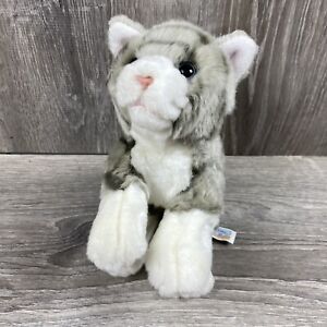 Animal Alley Gray Tabby Kitty Cat Plush Toys R Us 10 inches Vintage 2000