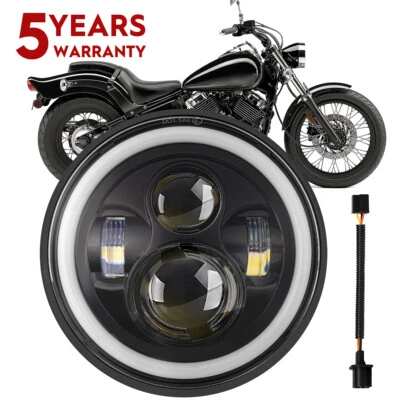 Faros LED Halo DRL 1 PIEZA para motor Buell Lightning 1996-2010 5,75" 5-3/4 pulgadas Foto 1 de 4