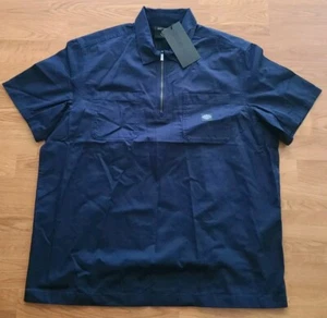 Harley Davidson Men's XL Mechanic Work Shirt 1/4 Zip Navy Embroidered Logo NWT - Picture 1 of 4