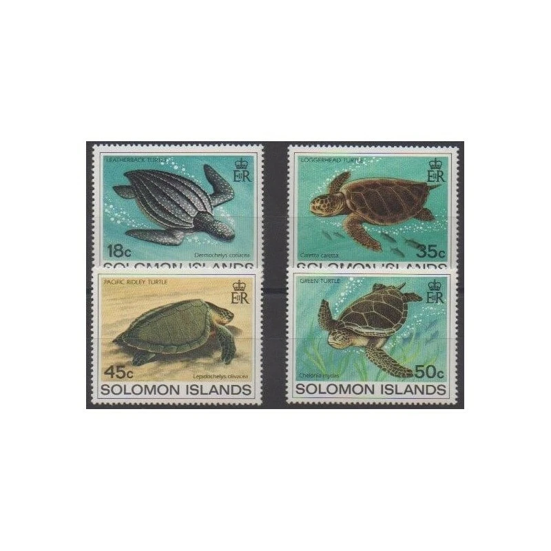 Salomon (Iles) - 1983 - No 475/478 - Tortues - Photo 1/1