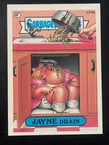 1988 Garbage Pail Kids OS13 #534a Jayne Drain PARTIAL NUMBER #5 ERROR/MISPRINT - Picture 1 of 3
