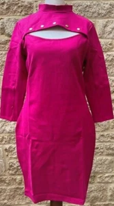 Karen Millen Rivet Cut Out Ponte Dress Sz 14 BNWT - Picture 1 of 4