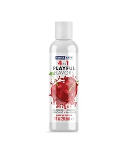 Swiss Navy 4in1 Poppin Wild Cherry Lubricant Kissable Oral Water-based Lube 1 oz - Picture 1 of 1