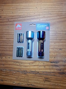 Ozark Trail Flashlights, Handheld Aluminum,LED 300 Lumens,(2-Pack)