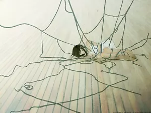 Anime serial experiments lain iwakura girls lying down CCG Gaming Mat Desk - Picture 1 of 1