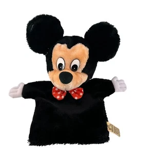 Vintage Applause Mickey Mouse Hand Puppet Red Polka Dot Bowtie 1980s Plush Read - Picture 1 of 10