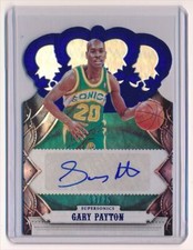 2017-18 Panini Crown Royale Crown Autographs Purple Gary Payton Auto /25