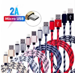 Strong Braided Micro USB Fast Charger Charging Data Cable Sync Lead For Android - Picture 1 of 2