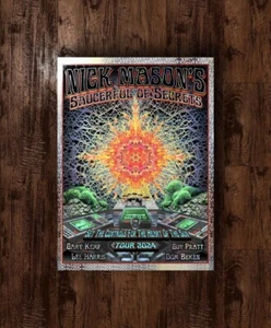 Nick Mason's Heart of the Sun 2024 US Official Tour Foil Concert Poster 18x24 - Picture 1 of 1