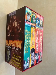 SLAPSTICK ENCYCLOPEDIA   Volumes 1-4 SILENT ERA COMEDY VHS Keystone keaton funny - Picture 1 of 11