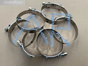 6* 4" Inch / 102mm ID Stainless Steel T-Bolt Silicone Hose pipe Clamps 102-110mm - Picture 1 of 7