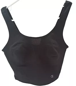 Champion Sport Bra Women's 38C Black Wireless Thick Straps Mesh V-neck - Picture 1 of 4