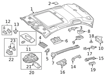 Conjunto de lámpara de mapa original Mercedes Benz GLC300 GLC350e 2020 OE 00090040177H52 Foto 1 de 3