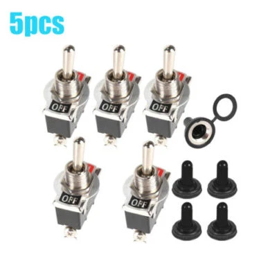 5X SPST Toggle Switch ON/OFF Single Pole Solid Metal for Marine & Automotive 12V - Image 1 of 4