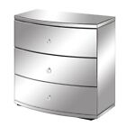 Millenium Bent Mirror 3-drawer Chest Grey 3-drawer