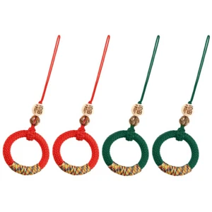 4 Pcs Raggine Anello Antidriccia Cordino Con Ciondolo Per Telefono Nylon - Photo 1/12