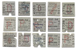 15x Bahnticket BR abgetrennte Hälften Tag Rückfahrt Privilege Forces Edmondson E20 - Bild 1 von 1