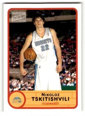 2003 Bazooka #159 Nikoloz Tskitishvili    Denver Nuggets Basketball Car ID:58756 - Image 1 of 2