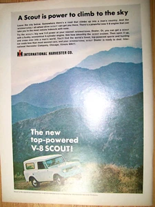 1967 IH International SCOUT mid-size mag truck / car ad -"climb to the sky" - Picture 1 of 1