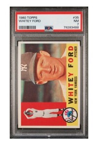 1960 Topps #35 Whitey Ford Yankees PSA 7 NM