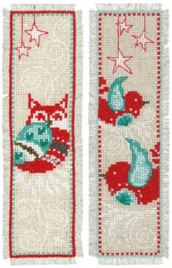 Kit de marcadores de punto de cruz Vervaco escenas de invierno (juego de 2) 2,4" x 8" - Imagen 1 de 3