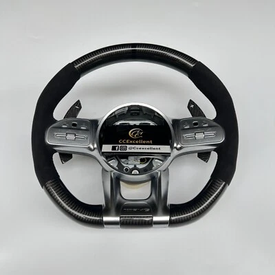 For Mercedes Benz 809 AMG W177 GT C190 C63S W205 E43 Carbon Fiber Steering Wheel - Image 1 of 4