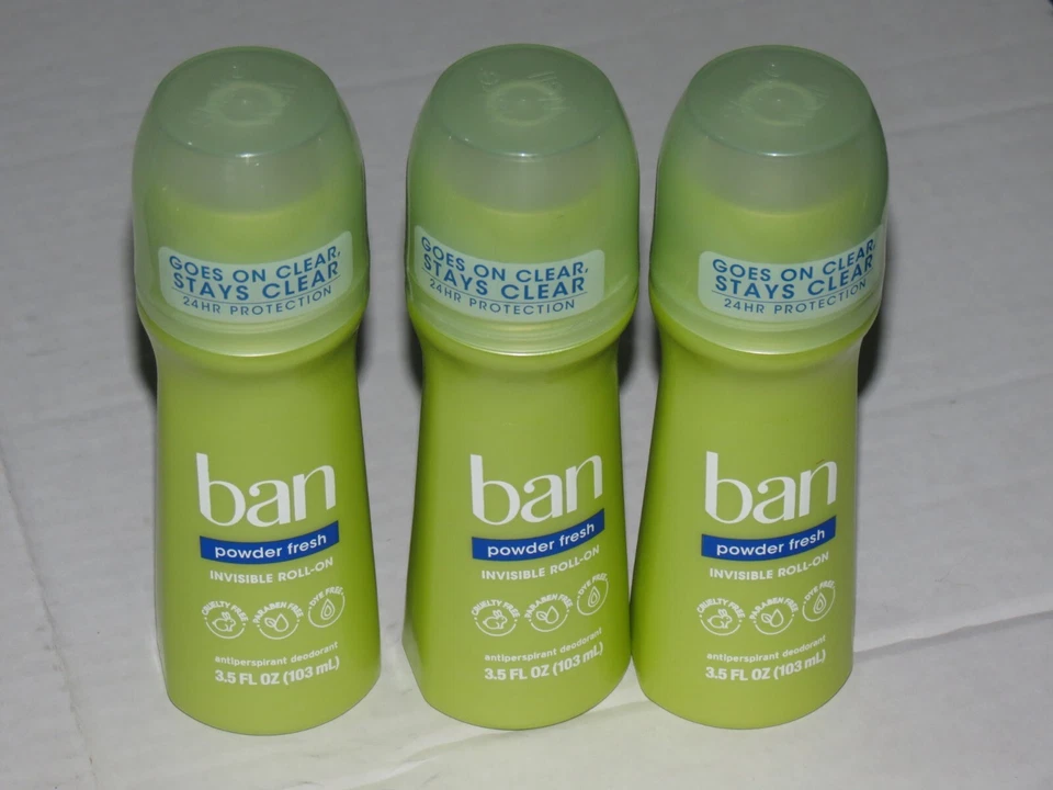 ban Roll on Antiperspirant Deodorant Powder Fresh 3.5 FL Oz 103 Ml
