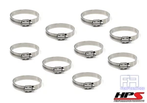 10X HPS Stainless Steel Worm Silicone Hose Clamp SAE 32 1-9/16"-2-1/2" 40mm-64mm - Picture 1 of 1