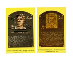 HOF Postcard Placques Willie Mays And Hank Aaron Nm/Mt - Picture 1 of 2