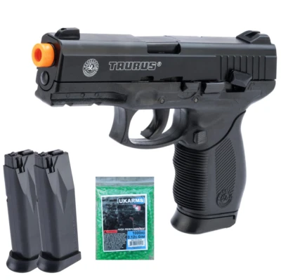 Pistola de Airsoft Taurus Spring 2 cargadores 1000 .12 bb's con licencia/marca registrada Foto 1 de 4