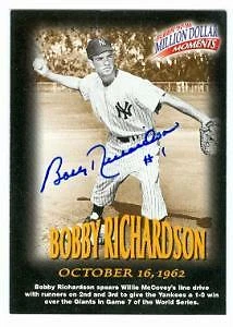 Bobby Richardson autographed baseball card 1997 Fleer #27 Million Dollar Moments - Image 1 of 1