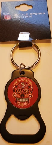 NFL - SAN FRANCISCO 49ERS SUGAR SKULL BOTTLE OPENER OFFICIAL TEAM KEY CHAIN Cover