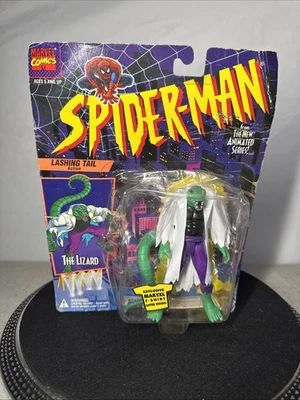 1996 ToyBiz Marvel Comics Spider-Man Action Figure Red Shirt The Lizard NEW - Image 1 of 2